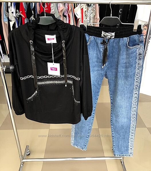 весенний красивый костюм Рав Raw с джинсами