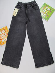 Темно-сірі джинси палаццо для дівчинки. 134,146р. Туреччина 