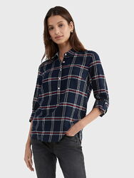 жіноча сорочка в клітинку tommy Hilfiger тепла байова, стан ідеальний 
