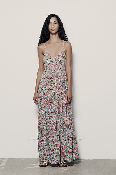 Платье с цветочным принтом Zara. Оригинал
