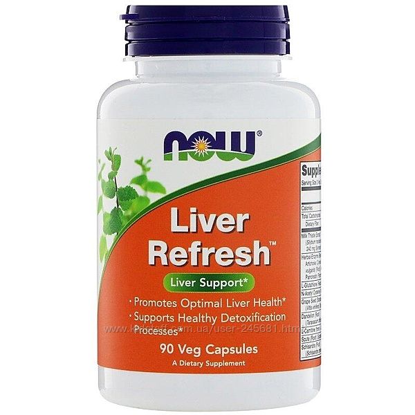 Now Foods, здоровье печени  Liver Refresh, 90  и 180 шт