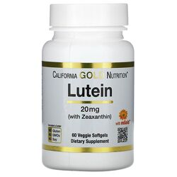 California Gold Nutrition, лютеин с зеаксантином, 20 мг, 60/120  капсул