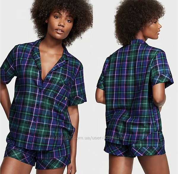 Піжама жіноча Вікторія Сікрет шорти фланель