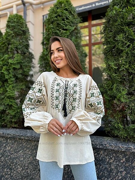 Жіноча вишиванка літня сучасна мережка блуза вишита сорочка біла