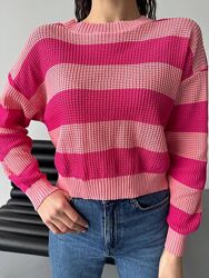 Стильний светрик у  вафелька смужку