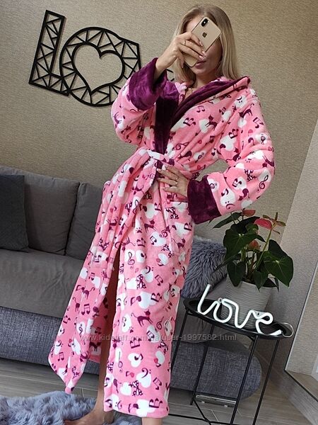 М´який затишний халатик з капюшоном