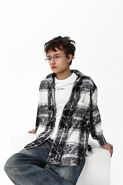 Трендова сорочка оверсайз з кашеміру 2588