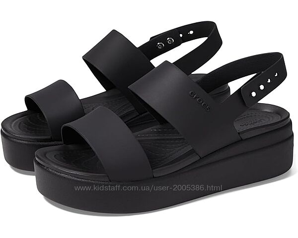 женские босоножки крокс на платформе Crocs Brooklyn Low оригинал w9