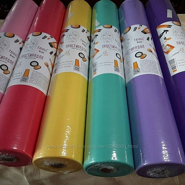 Простыни одноразовые на кушетку массажный стол в рулоне 100м  60см