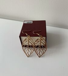 Серьги листья, листики 