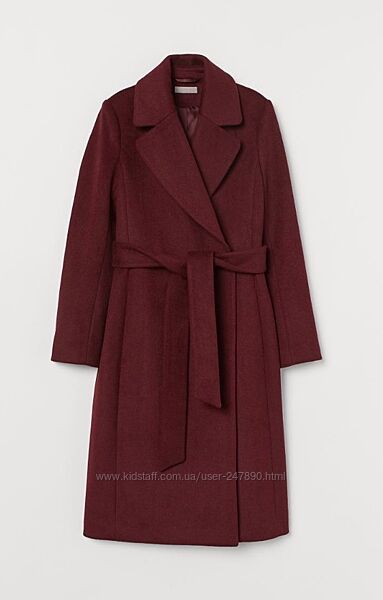 Пальто из смесовой шерсти H&M