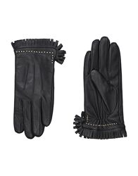 Черные кожаные перчатки Sandro Paris