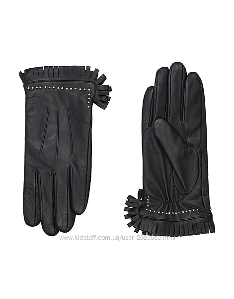 Черные кожаные перчатки Sandro Paris
