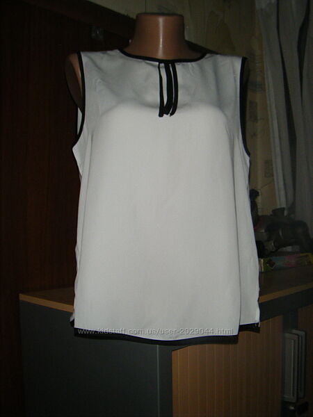 Белая блуза без рукавов, размер 40 - М - 12