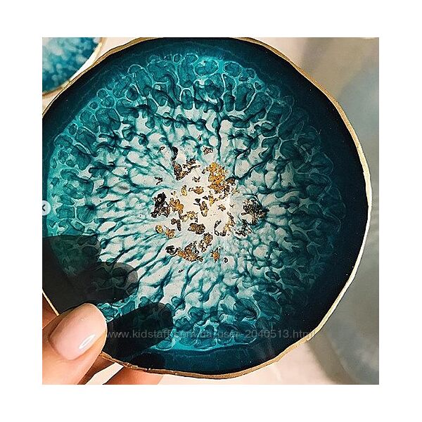 Подстаканники и сырная тарелка из эпоксидной смолы