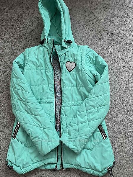 Дитяча куртка-жилетка для дівчинки