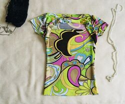 H&M. яркая актуальная блуза, женственная. нежная струящая вискоза -100 нат