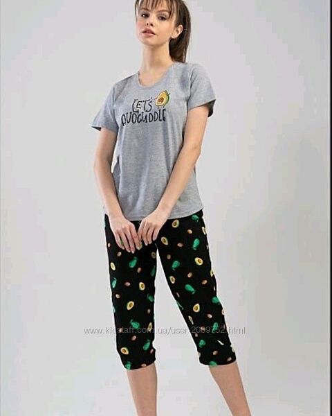Піжами Футболка Капри 