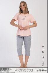 Піжама футболка бриджі великих розмірів VIENETTA Secret