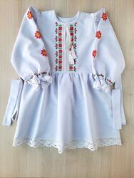 Сукня-вишиванка  з ручною вишивкою по домотканому полотну100 бавововна