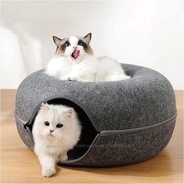 Спальное место или домик для кошки. Войлочный домик.