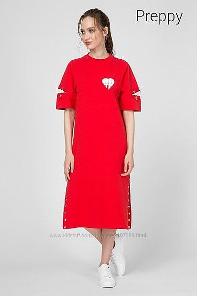 Красное женское платье Preppy Оригинал