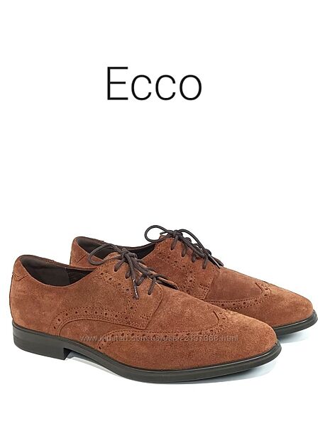 Кожаные мужские туфли броги Ecco Melbourne Оригинал