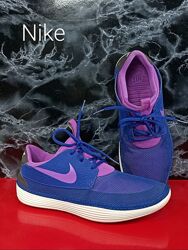 Кроссовки Nike Solarsoft Moccasin QS  Blue Hero  Laser Purple Оригинал