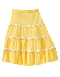 Нова спідничка Gymboree юбка жовта ромашки волани Джимборі  5 6 7 8 років