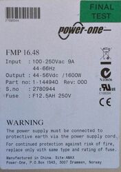 Блок питания FMP 16.48 Output 44V -56 V, 36A -28 A.