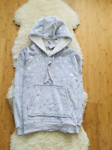 Matalan Брендова флісова пухнаста Худі. толстовка L-XL на манжетах. Срібні 