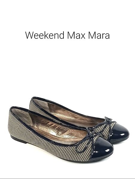 Кожаные женские туфли балетки Weekend Max Mara Оригинал