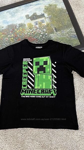 Minecraft, футболка підліткова, оригінал, нова, з бірками.