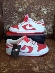 Кросівки чоловічі шкіряні Nike Air біло-червоні