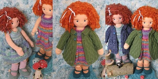 Описание вязания спицами куклы с комплектом одежды