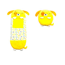 Спальник дитячий новий Жовтий Песик 130 х 50см подушка іграшка плюшева 3в1