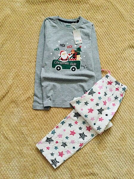 6-8 р. , 122-128 зріст, Німеччина Lupilu утеплена Новорічна Піжама Фланель.