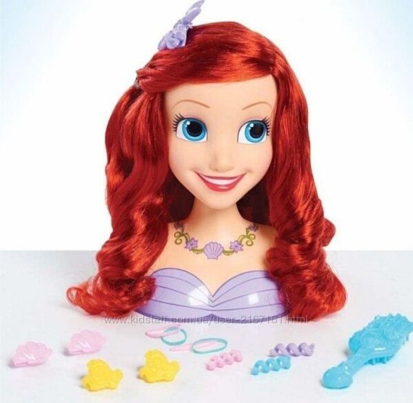 Іграшка велика лялька-манекен голова для зачісок Disney Princess Ariel Styl