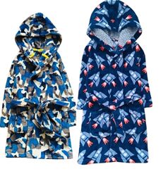 4-5 рок. , Marks&Spencer флісовий, махровий халат Ракета і Мілітарі. банний,