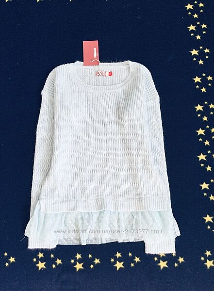 9-11 рок. Primark брендовий светрик, кофта, туника з мереживом нова з бірка