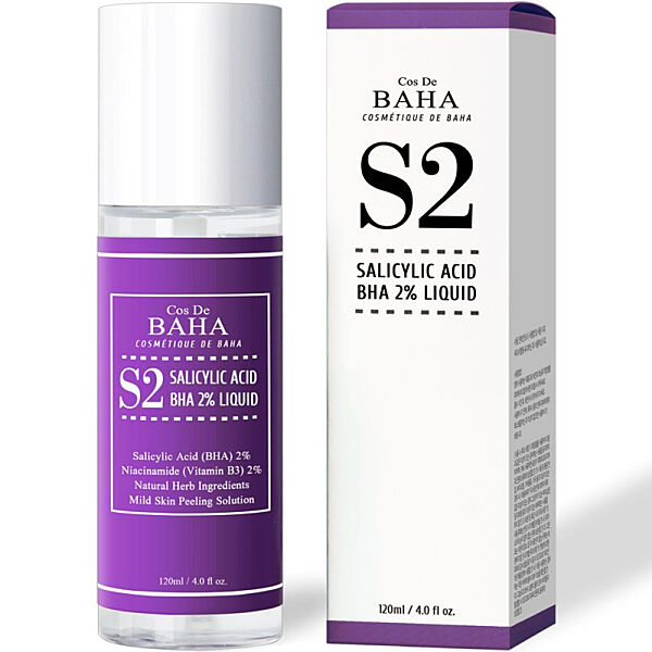 Тонік есенція для лікування акне та звуження пор Cos De Baha Salicylic Acid BHA 2 Liquid 120 мл