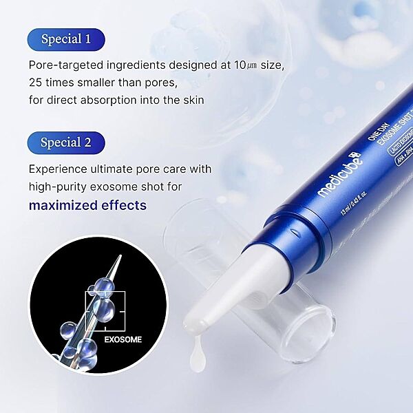 Сироватка з 25,000 ppm екзосомами Medicube One Day Exosome Shot Pore Ampoule 25000