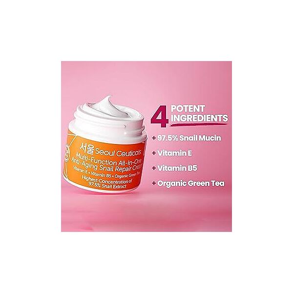 Антивіковий крем із муцином равлика Seoul Ceuticals Multi-Function All-In-One Anti-Aging Snail Repair Cream, 60 мл