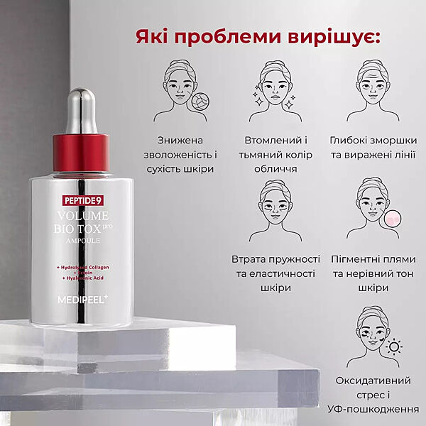 Антивікова сироватка для обличчя MEDI PEEL Peptide 9 Volume Bio Tox Ampoule PRO 100 мл