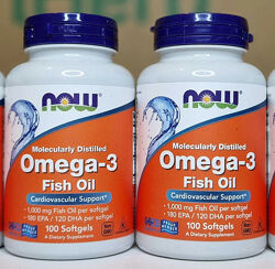 Омега 3 Omega 3 1000 mg NOW Foods  100 капс
