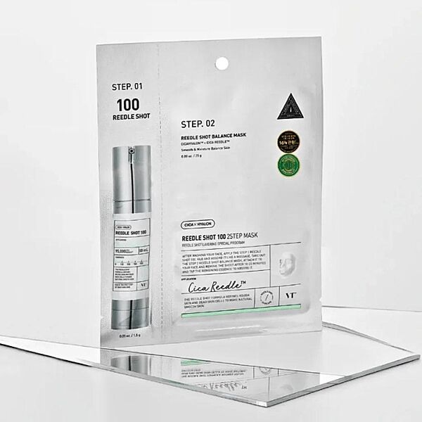 Двоетапна зміцнювальна тканинна маска VT Cosmetics Mild Reedle Shot 100 2 Step Mask