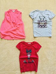 10-12 рок. Primark. River Island. натуральні футболки і шифонова блуза. ста