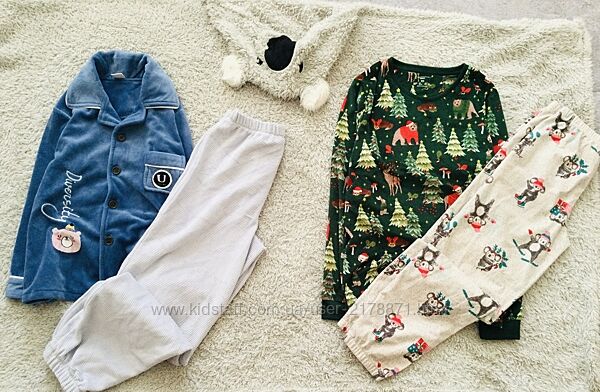 11-12 років, Nutmeg. TU велюрова та флісова піжама. штаніки на манжетах. те