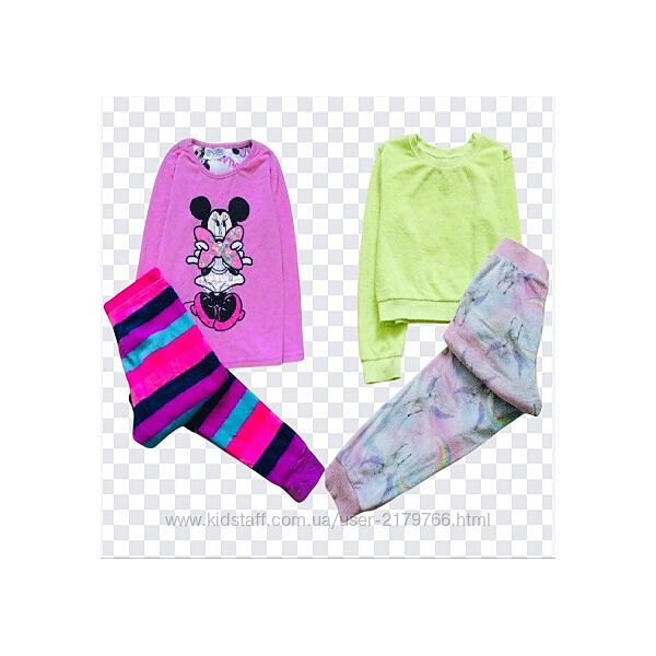 6-7 років, 122-128 зріст F&F. Disney флісова піжама з Однорогом і Міні Маус