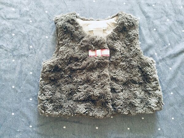 6 міс-18 міс Janie & Jack хутряна жилетка трендова, екохутро на кнопках. ст